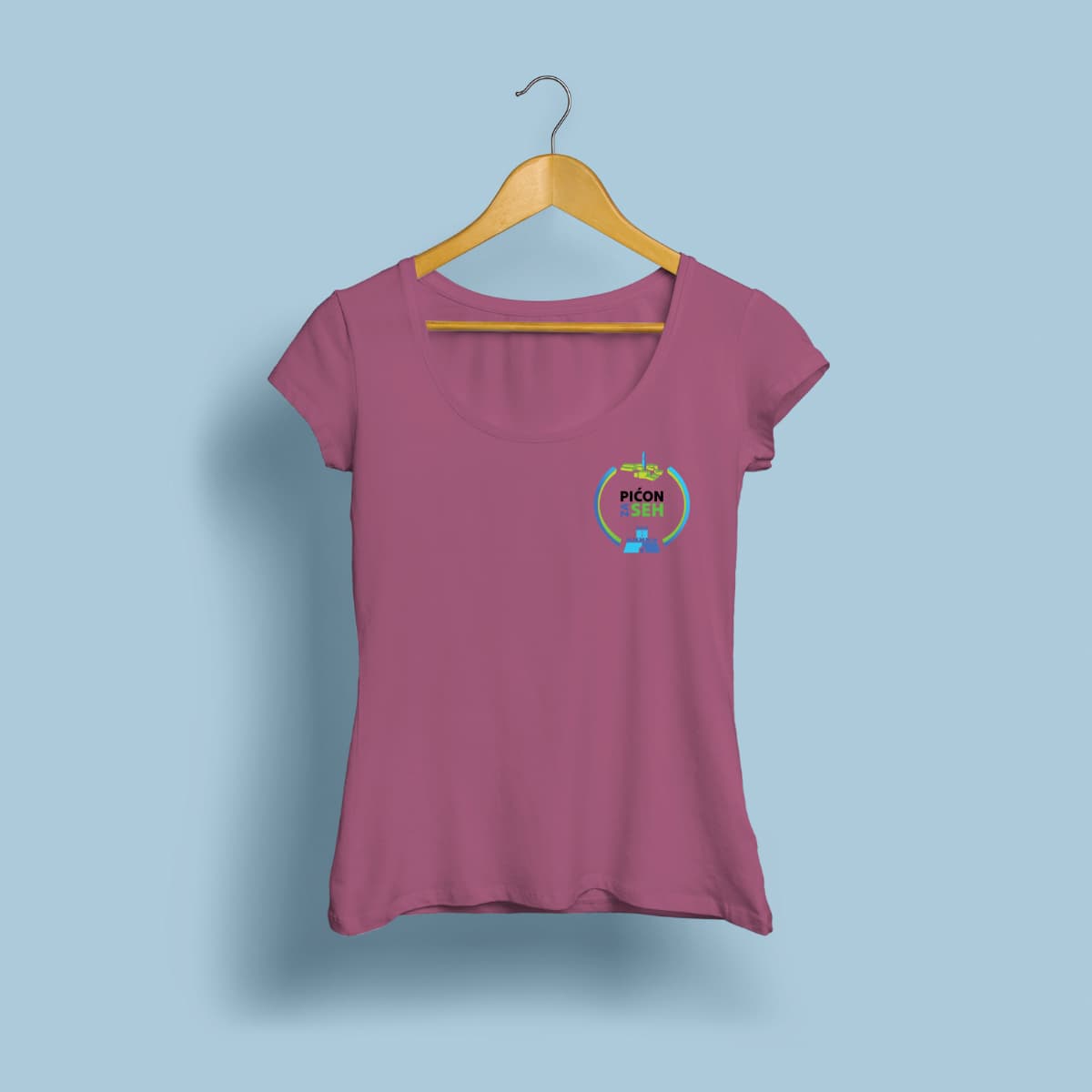 pićon za seh ženska majica kratkih rukava roze boje prednja strana